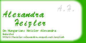 alexandra heizler business card
